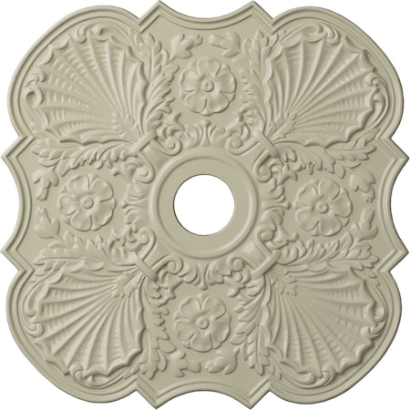 Ekena Millwork Flower Ceiling Medallion (Fits Canopies up to 6 1/4"), 29"OD x 3 5/8"ID x 1 3/8"P, Clear Yellow CM29FWCYF